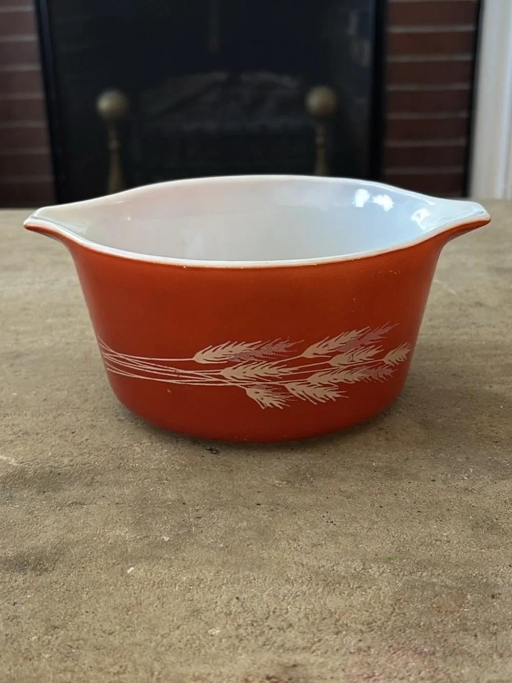 Vintage Pyrex Autumn Harvest Wheat Round Casserole Dish 1 L